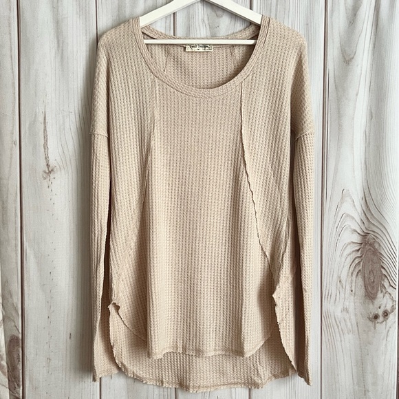 Beige Waffle Knit Top - Picture 5 of 6